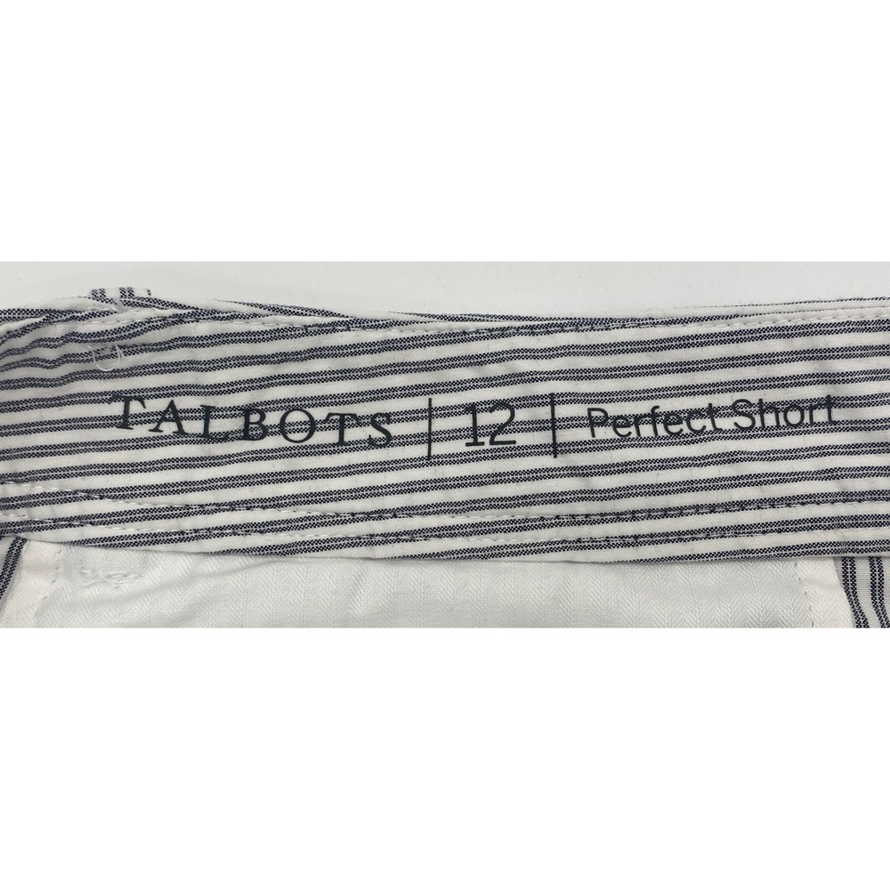 Talbots White and Navy Pinstripe Bermuda Shorts - Picture 2 of 9
